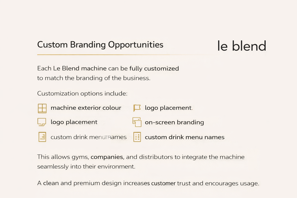 LeBLEND Vending Machine