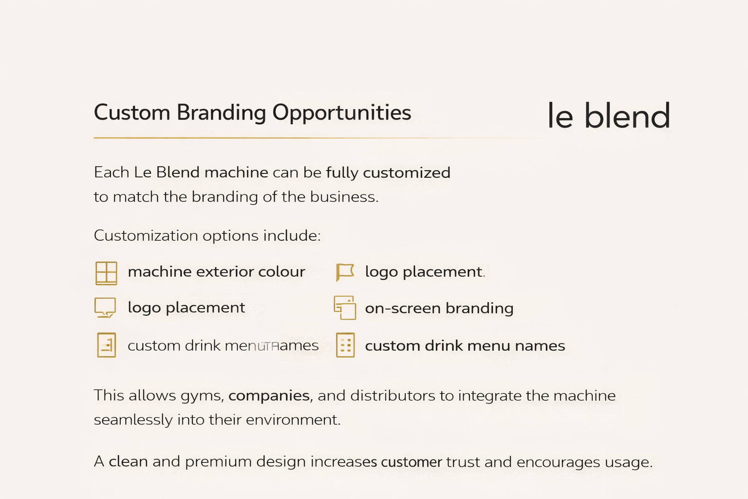 LeBLEND Vending Machine